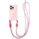 Чохол для Apple iPhone 13 Pro Max TPU CrossBody straps Pink - зображення 1