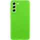 Чехол для Samsung Galaxy S21 FE GETMAN TPU Liquid Silk Full Camera Салатовый/Neon Green - изображение 1