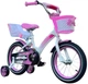 Дитячий велосипед з кошиком на кермі та бічними колесами Crosser Kids Bike 14" Рожевий - зображення 1