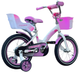 Дитячий велосипед з кошиком на кермі та бічними колесами Crosser Kids Bike 14" Рожевий - зображення 3