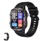 Смарт-годинник чоловічий SMART WATCH Fitness з браслетом і ремінцем чорний - зображення 1