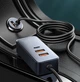 Автомобільний зарядний пристрій Зарядка в авто Baseus Share Together PPS multi-port Fast Charging Car Charge 120W 2USB+2Type-C з подовжувачем 1.5м Швидка зарядка PD 3.0, QC 4.0+ (CCBT-A0G) Grey - зображення 2