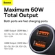 Автомобильное зарядное устройство Зарядка в авто Baseus Golden Contactor Max 60W 2USB Быстрая зарядка QC 3.0 (CGJM000013) Grey - изображение 11