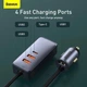 Автомобільний зарядний пристрій Зарядка в авто Baseus Share Together PPS multi-port Fast Charging Car Charge 120W 3USB+Type-C з подовжувачем 1.5м Швидка зарядка PD 3.0, QC 4.0+ (CCBT-B0G) Grey - зображення 12