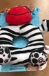 Игрушка шуршалка SOZZY, яркая, шуршит, прорезыватель для детей 0-3г Коровка в полосочку Корова Черно-Белая - изображение 5