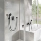 Одноважільний змішувач для ванни Grohe Cubeo чорний матовий, з душовим гарнітуром та двома режимами струмені - зображення 2