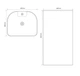 Раковина моноблок MIXXUS PREMIUM DIVERSE-1102 MARBLE 460х380х840mm с отверстием под смеситель и переливом (MP6576) - изображение 3