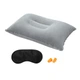 Набір для подорожей надувна подушка бервуха маска для очей Air Pillow Gray - изображение 2