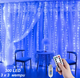 Гірлянда штора водоспад з пультом Copper Light 300 Led 3х3м Blue - изображение 1