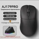 Мишка бездротова Ajazz AJ179 PRO Black + змінні глайди в подарунок для ПК та ноутбука - зображення 1