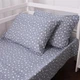 Простынь на резинке MirSon Фланель 012 Grey Stars 160x200 см (2200009653438) - изображение 5