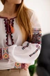 Жіноча вишита сорочка Etnovyshyvka Гуцульська мелодія домоткане полотно біла М - зображення 4