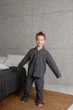 Пижама детская Handy Wear Homely вареный хлопок в клетку графит 110-116 - изображение 2