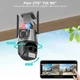 Уличная поворотная Wi-Fi камера TP18 Dual Lens Zoom — 6 Мп, двойной объектив, цветное ночное видение, IP66, сирена, зум - изображение 4