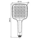 Лійка для душу KOER KP-0402-03, 3 функції (Колір білий) (KR4987) - изображение 2