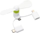 Міні вентилятор 3в1 Portable Mini Fan Type C \ Lightning \ Micro USB White - изображение 4
