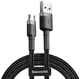 Кабель Baseus cafule Cable USB For Micro 2.4A 0.5M Gray Black (CAMKLF-AG1) - изображение 3