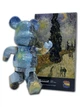 Статуетка Bearbrick x Van Gogh x Country Road in Provence by Night 400% 28 см Medicom Toy Дорога з кипарисом - зображення 6