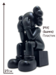 Статуэтка KAWS x COMPANION PASSING THROUGH x Black 400% 27 см Brian Donnelly Рыцарь - изображение 2