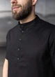 Сорочка з льону MonsterBrand короткий рукав 5XL (60) чорна - зображення 4