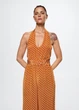 Кобінезон MANGO Polka-dot Long Jumpsuit Коричневий S 37050423 - зображення 2