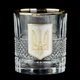 Набір для віскі Boss Crystal «Гербовий з тризубцем» графин, 6 келихів, срібло, золото, кришталь, захисний лак - зображення 2
