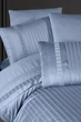 Постельное белье First Choice сатин Deluxe - New Trend dusty blue евро - изображение 2