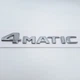 Емблема напис 4matic Mercedes Benz плоска (ABS, хром, глянець) 14.0*2.2 см - зображення 4
