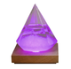 Барометр Штормгласс Кристалл большой 14,5 х 11,5 см Storm glass на деревянной подставке с Led подсветкой Призма - изображение 3