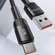 Кабель USB Type C для зарядки iPhone 15 13 12 11 Huawei P40 P30 Realme Oppo Oneplus Toocki шнур з підтримкою швидкої зарядки, 25 см, чорний (106285710) - зображення 6