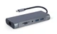 Док станция USB-C 7 в 1 с HDMI 4K и картридером серый - изображение 1
