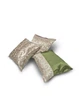 Комплект декоративних подушок Firanka Damask 2шт 45х45см, 1шт 43х38см, бежевий із зеленим (п_0788) - зображення 1