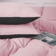 Комплект постельного белья MirSon семейный 2 x 143x210 см 002-008 Black/Pink Фланель (2200009661877) - изображение 6