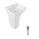 Комплект Qtap Crow: Раковина напольная моноблок 445x420x840 мм White + Донный клапан PU02O - изображение 1