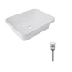 Комплект Qtap Scorpio: Раковина врезная прямоугольная 510х390х145 мм White + Донный клапан PU02 - изображение 1