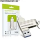 Флешка металева 2в1 512ГБ USB-Lightning для Apple iPhone, iPad, комп'ютера Microdrive A1 512GB OTG Срібний - изображение 1