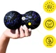 Массажный мяч двойной Cornix XR-0122 EPP DuoBall 8 х 16 см Черный/Синий - изображение 4