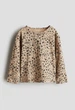 Реглан бежевый Цветочный H&M 134-140см (400011144) - изображение 1