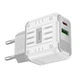 Сетевое зарядное устройство Hoco C135A PD20W / 3A USB+Type-C с быстрой зарядкой White - изображение 2