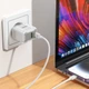 Сетевое зарядное устройство Hoco C135A PD20W / 3A USB+Type-C с быстрой зарядкой White - изображение 4
