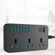 Подовжувач-фільтр мережевий багатофункціональний із 6 USB-портами та 3 розетками універсальними 220 В - зображення 2