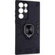 Чохол Fiji Defence для Samsung Galaxy S22 Ultra (S908) захисний бампер з кільцем підставкою Black - зображення 1