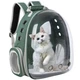 Прозорий рюкзак для перенесення Pet Cat PC-42 котів та собак Зелений (JDT-0847525) - зображення 1