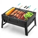 Мангал Барбекю Гриль складной BBQ гриль Mensory Grill Portable, Жаропрочный раскладной мангал чемодан - изображение 1