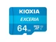 Карта пам'яті Kioxia 64 GB microSDXC Class 10 UHS-I + SD Adapter (LMEX1L064GG2) - зображення 1
