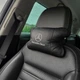 Подушки на підголовник Mercedes-Benz з натуральної шкіри, 2 шт, чорні, з логотипом - зображення 4