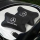 Подушки на підголовник Mercedes-Benz з натуральної шкіри, 2 шт, чорні, з логотипом - зображення 8