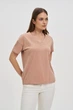 Футболка жіноча MOODO 4625B XS коричнева - зображення 1