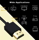 Кабель HDMI Slim, 2K 144Hz (4K 60Hz) Тонкий (3.2mm), 1m (100cm) Black - изображение 3