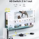 HDMI разветвитель двунаправленный Bi-Direction Switch на 2 порта 4К 60Hz Plastic, Black, переключатель + коммутатор 2x1, 1x2, для PC, XBox, PS4, PS5, видеоплееров - изображение 6
